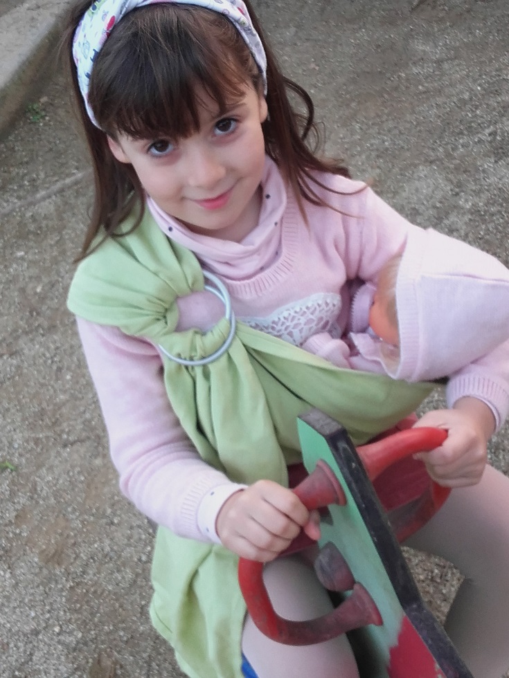 Kangura portabebés Mini bandolera Artesanal de juguete Néobulle Sequoia Lisa