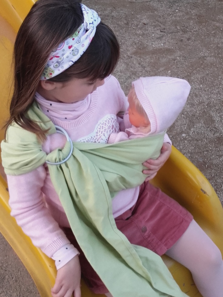 Kangura portabebés Mini bandolera Artesanal de juguete Néobulle Sequoia Lisa