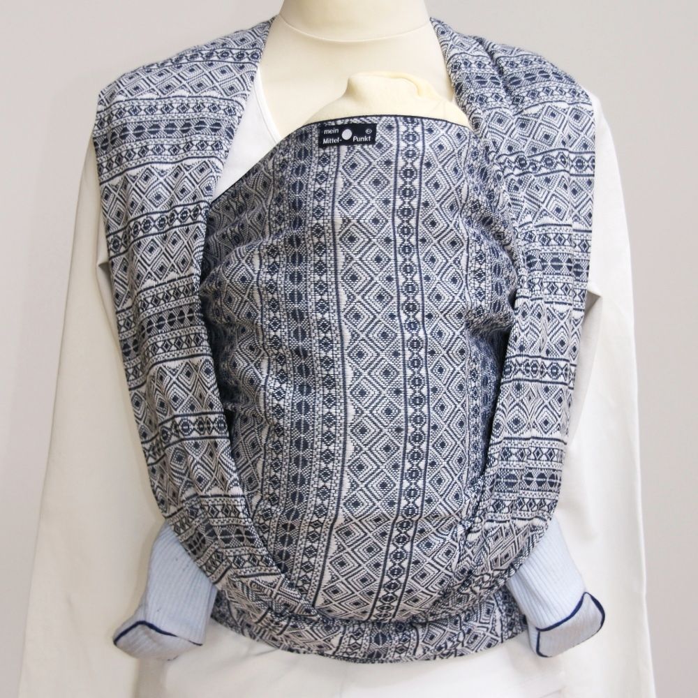Kangura portabebés Fular portabebé Didymos Indio Tiefblau Wei
