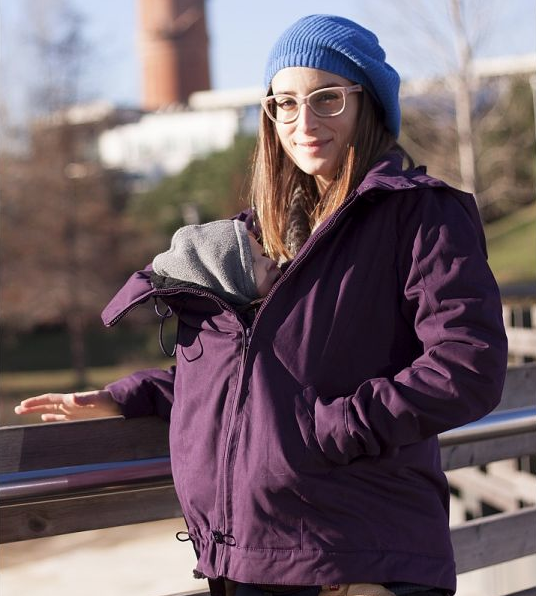 Kangura portabebés Abrigo de porteo Momawo 4 en 1 Purple