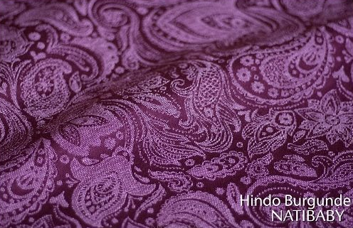 Kangura portabebés Fular Natibaby Hindo Burgunde T6 (Ed. Limitada)