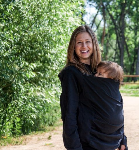 Kangura portabebés Abrigo de porteo Boba Hoodie Black