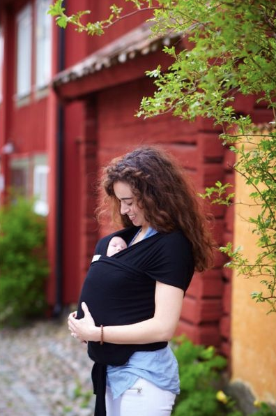 Kangura portabebés Fular portabebé Aldoria Bambú Negro