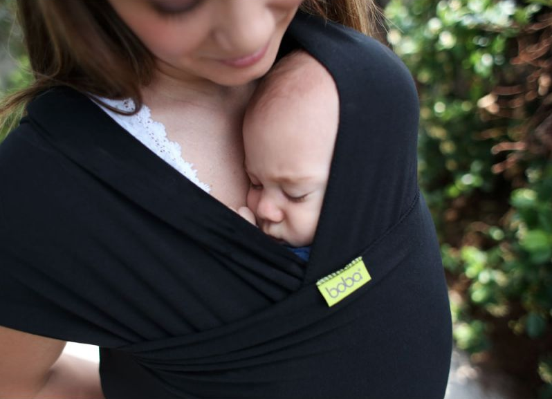 Kangura portabebés Fular portabebé Aldoria Bambú Negro