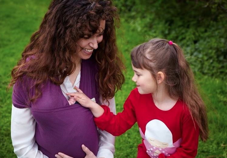 Kangura portabebés Fular portabebé Aldoria Bambú Violeta