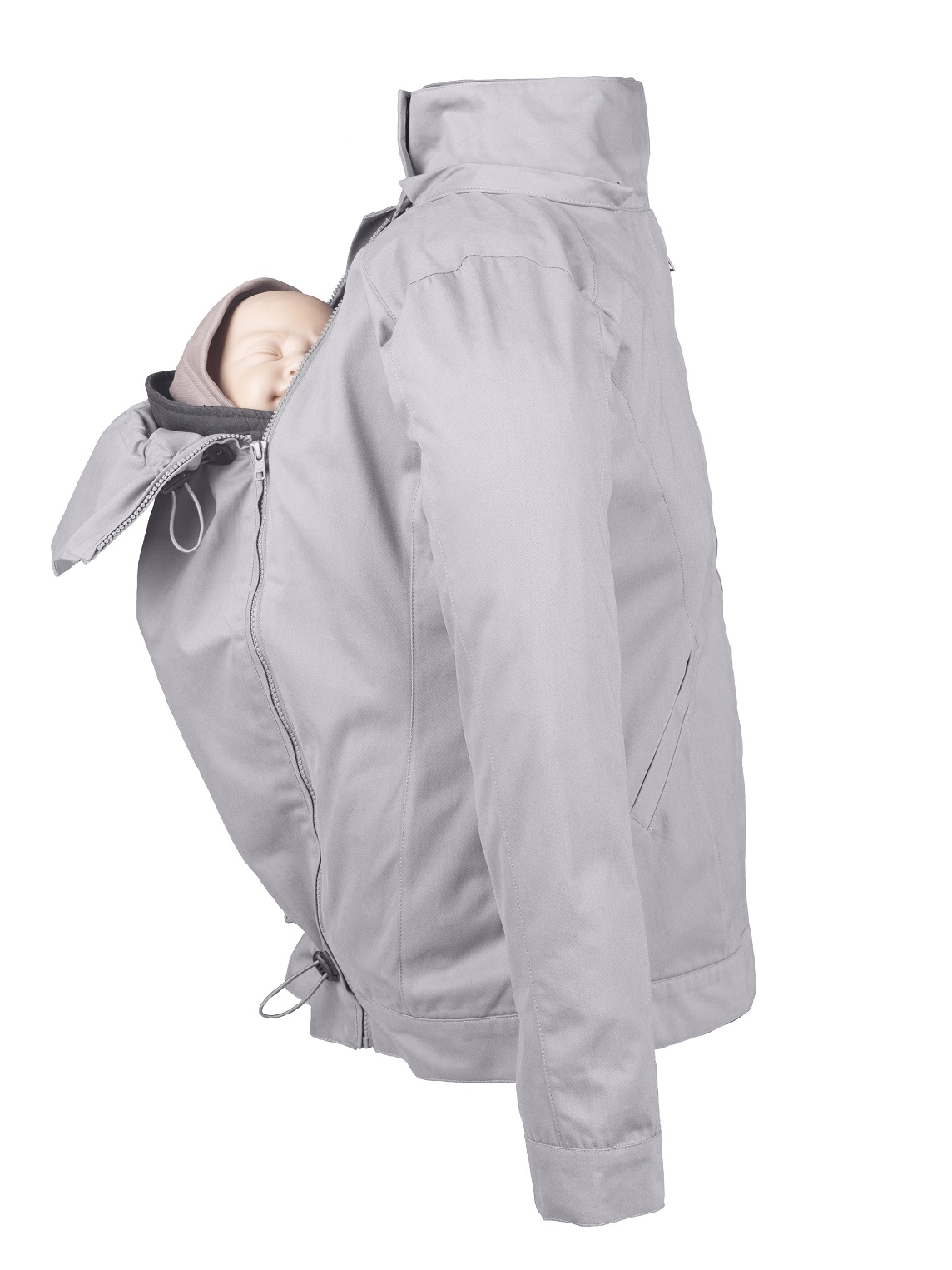 Kangura portabebés Chaqueta de porteo Momawo Light Gray