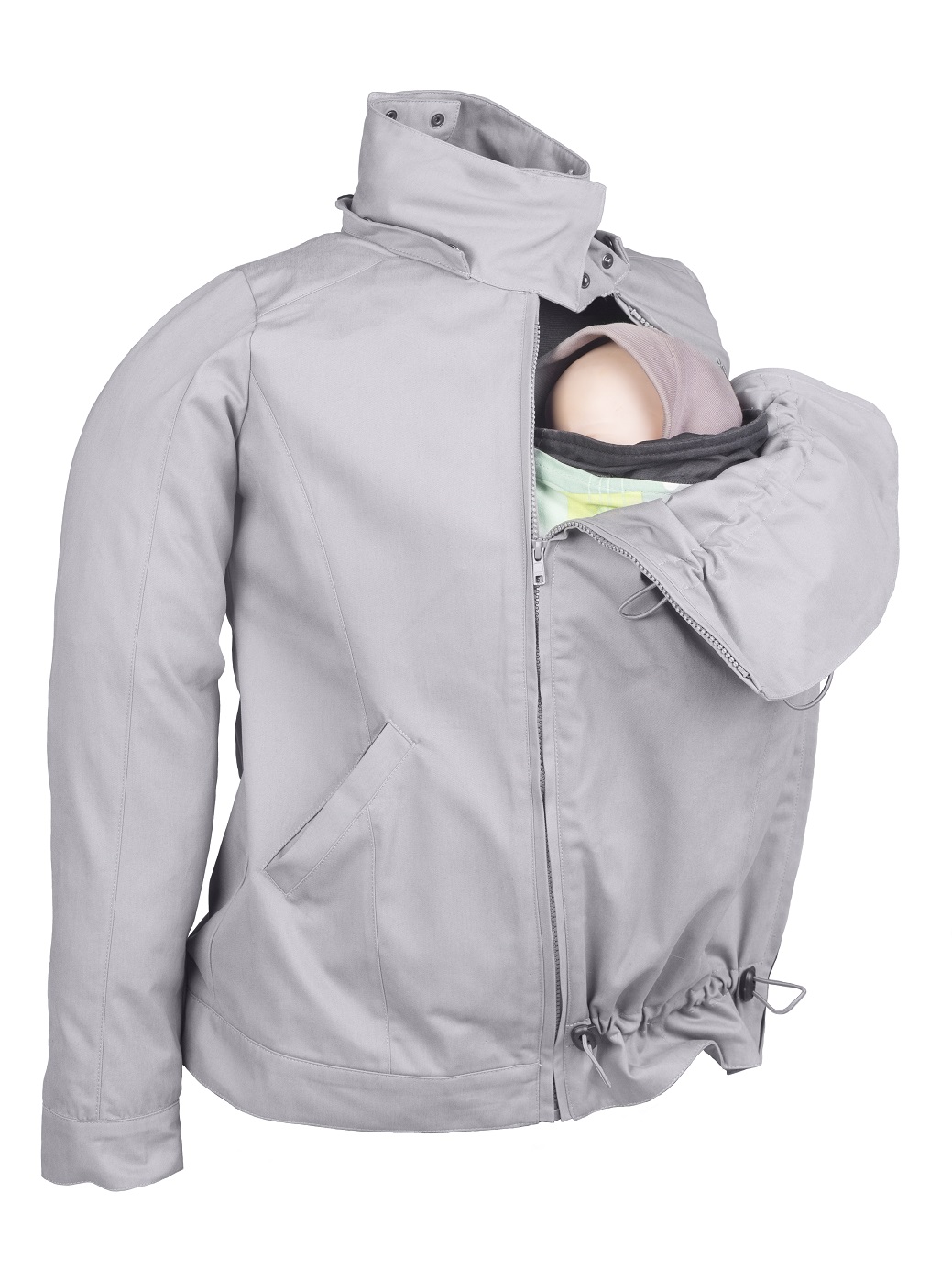 Kangura portabebés Chaqueta de porteo Momawo Light Gray
