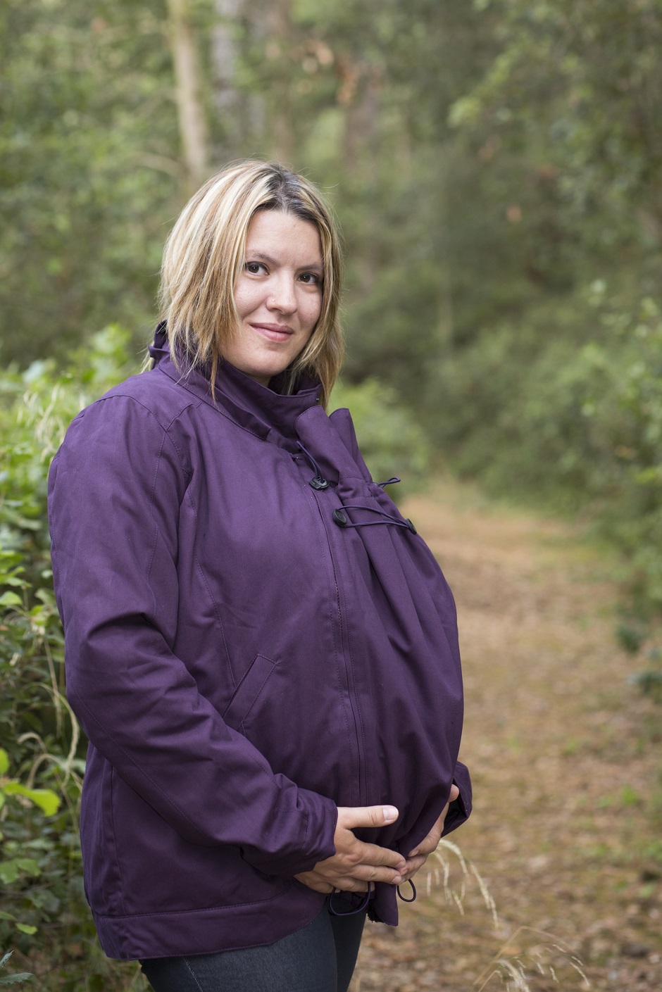 Kangura portabebés Abrigo de porteo Momawo 4 en 1 Purple