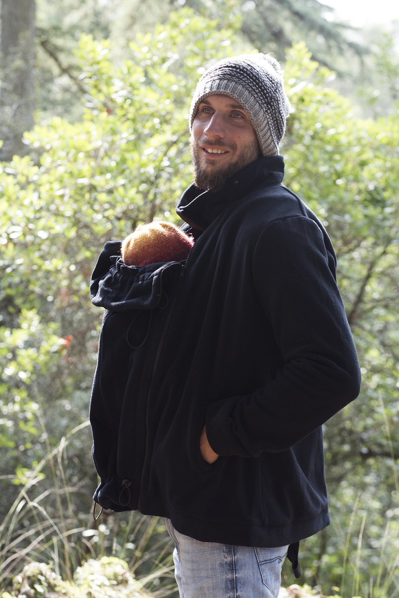 Kangura portabebés Momawo Polar Mom&Dad Black