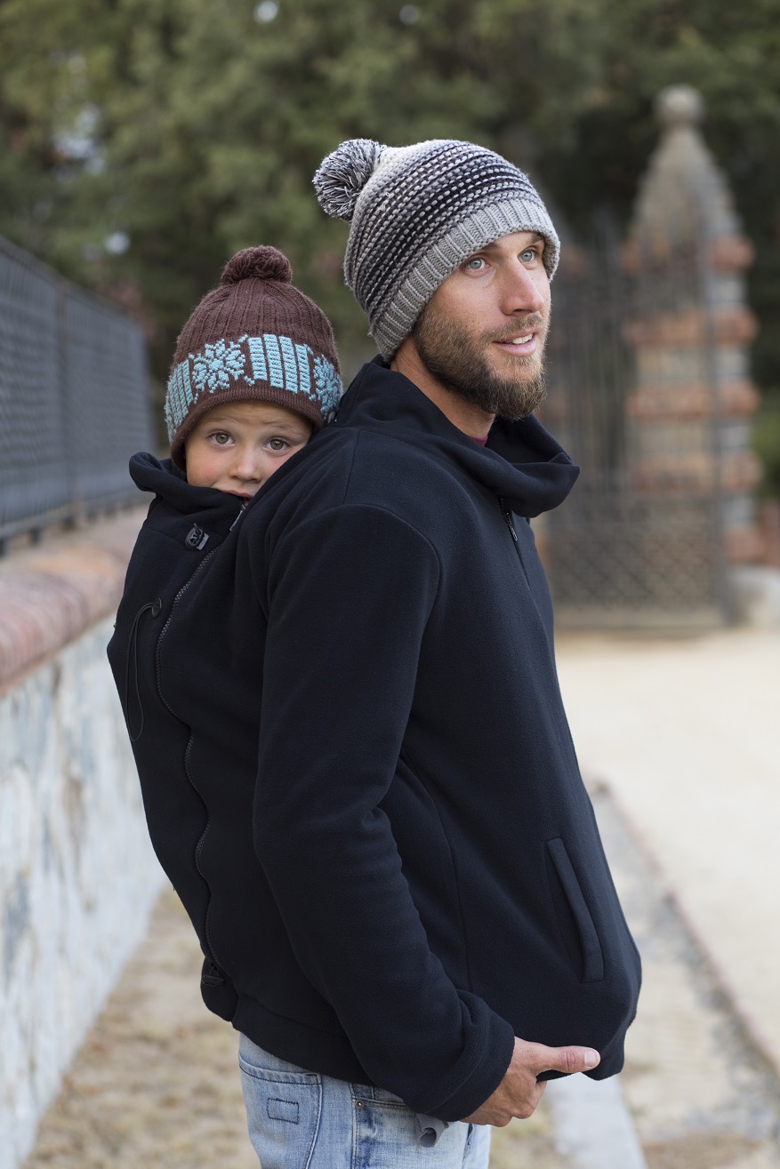 Kangura portabebés Momawo Polar Mom&Dad Black