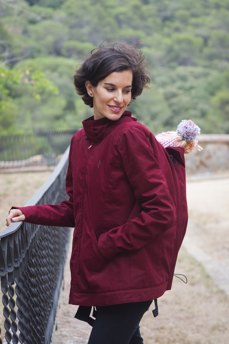 Kangura portabebés Abrigo de porteo Momawo 4 en 1 Deep Red