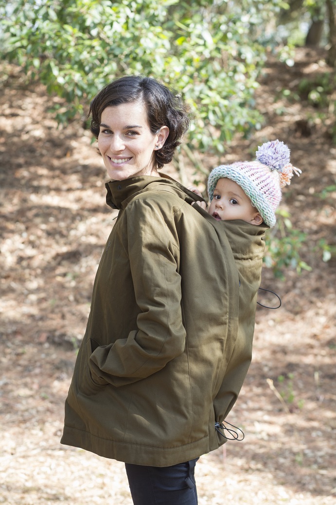 Kangura portabebés Abrigo de porteo Momawo 4 en 1 Khaki