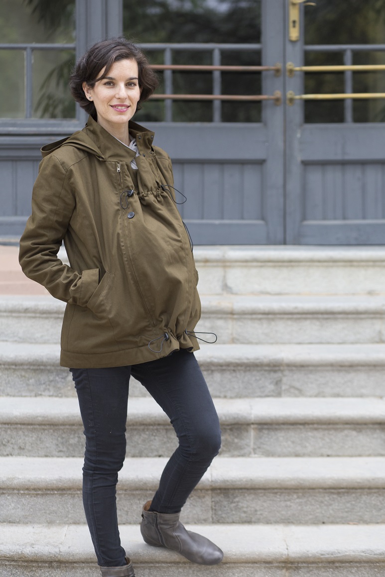 Kangura portabebés Abrigo de porteo Momawo 4 en 1 Khaki