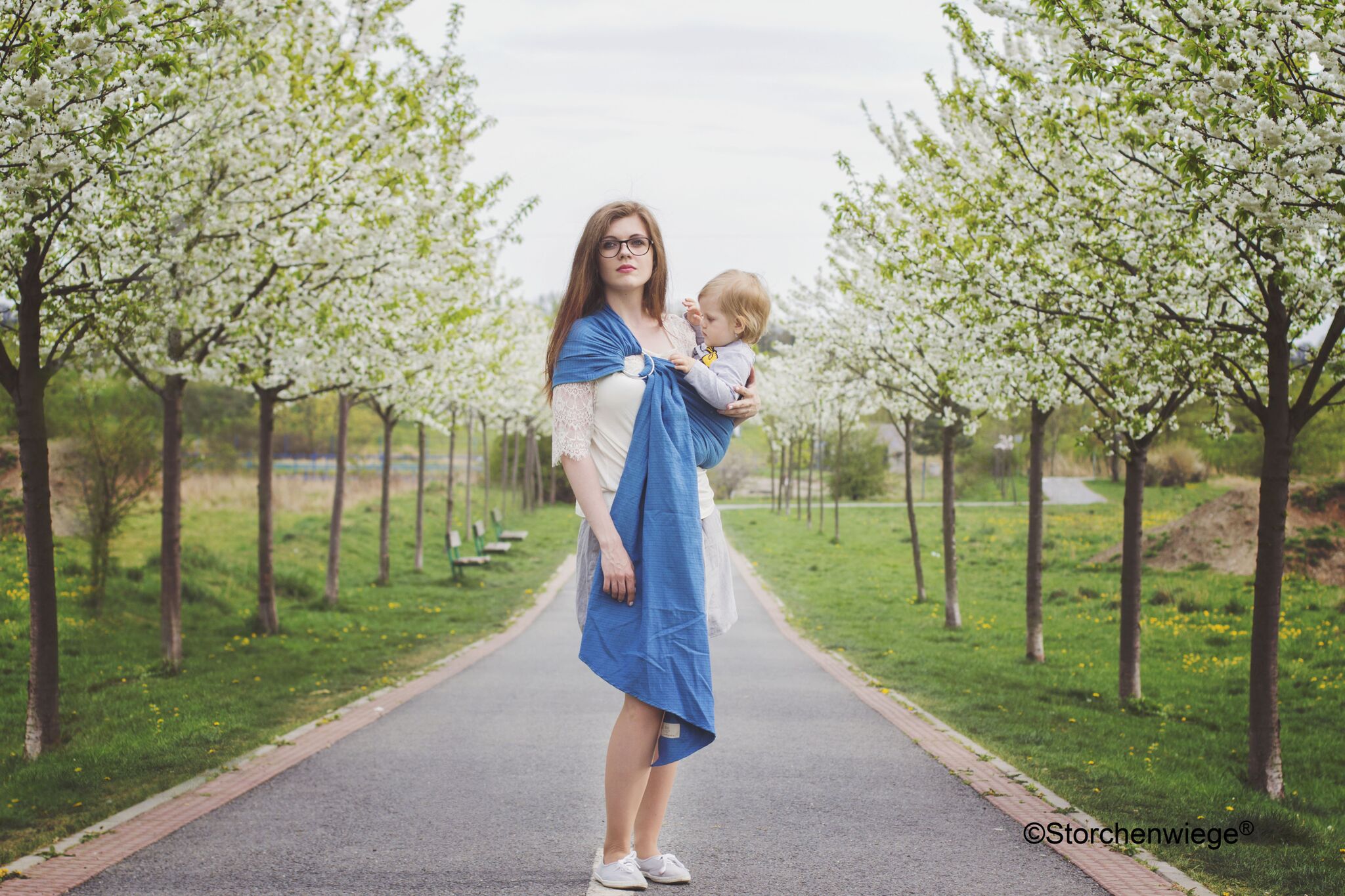 Kangura portabebés Bandolera portabebé Storchenwiege Leo Azul Turquesa