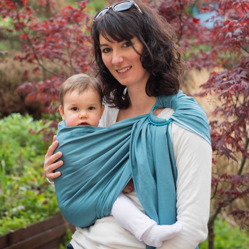 Kangura portanadons Bandolera portabebé Néobulle Néo'Sling Bleu denim