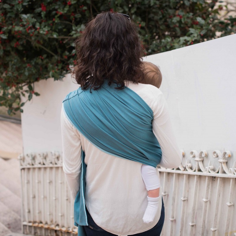 Kangura portanadons Bandolera portabebé Néobulle Néo'Sling Bleu denim