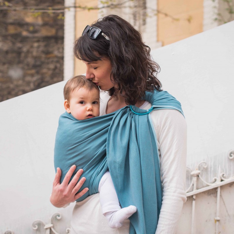 Kangura portanadons Bandolera portabebé Néobulle Néo'Sling Bleu denim