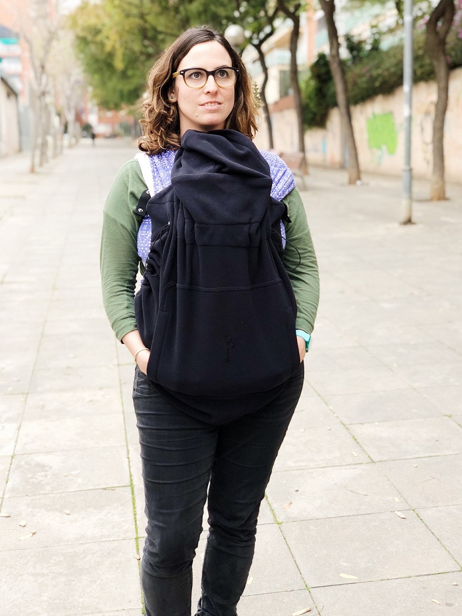 Kangura portabebés Cobertor de porteo polar Momawo Black