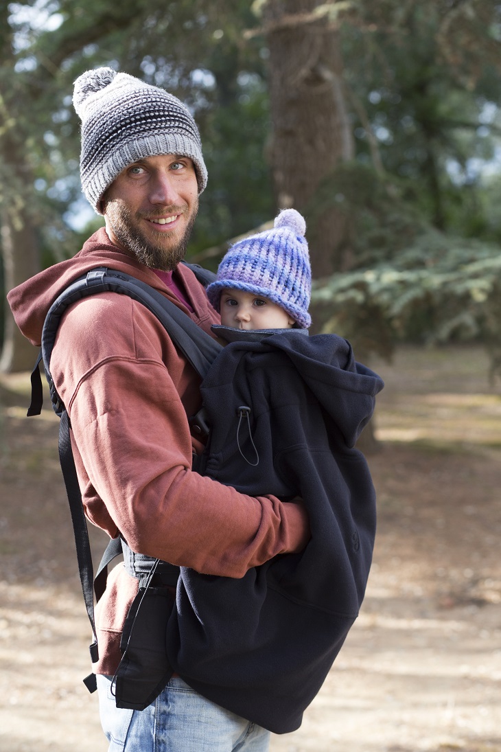 Kangura portabebés Cobertor de porteo polar Momawo Black