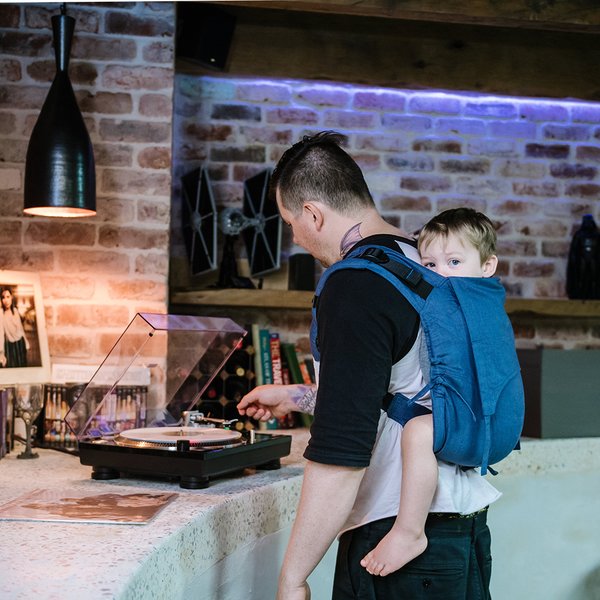 Kangura portabebés Onbuhimo Fidella Chevron Azul