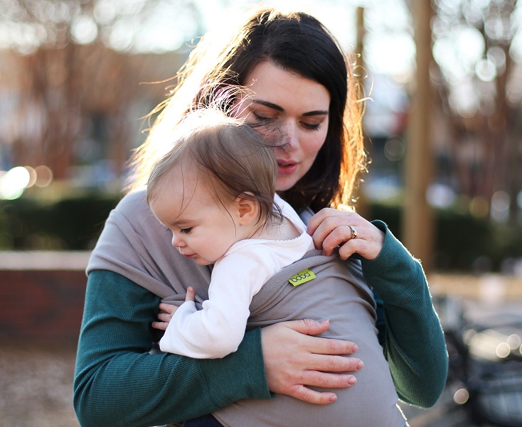 Kangura portabebés Fular elástico portabebé Boba Wrap Gray