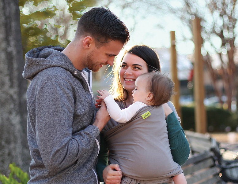 Kangura portabebés Fular elástico portabebé Boba Wrap Gray