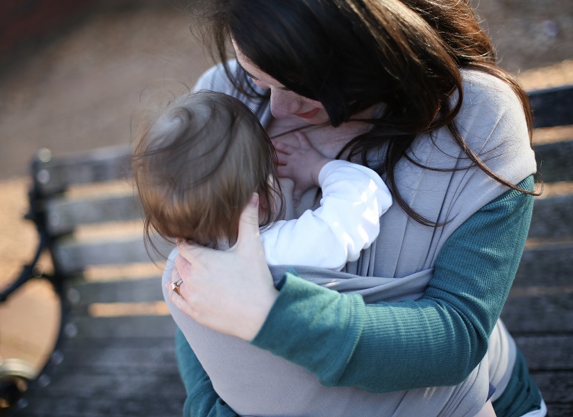 Kangura portabebés Fular elástico portabebé Boba Wrap Gray