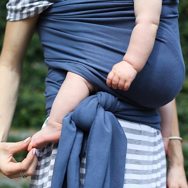 Kangura portabebés Fular elástico portabebé Boba Wrap Vintage Blue