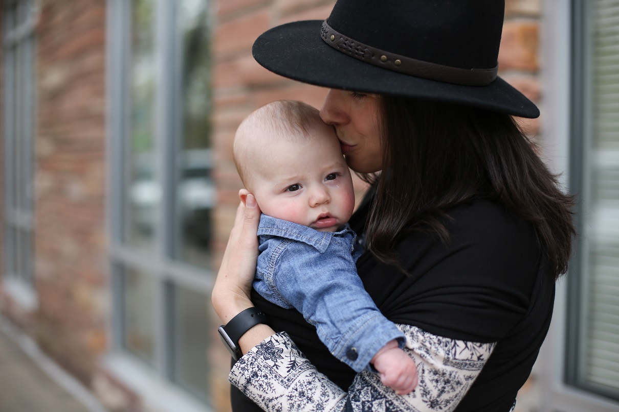 Kangura portabebés Fular elástico portabebé Boba Wrap Black