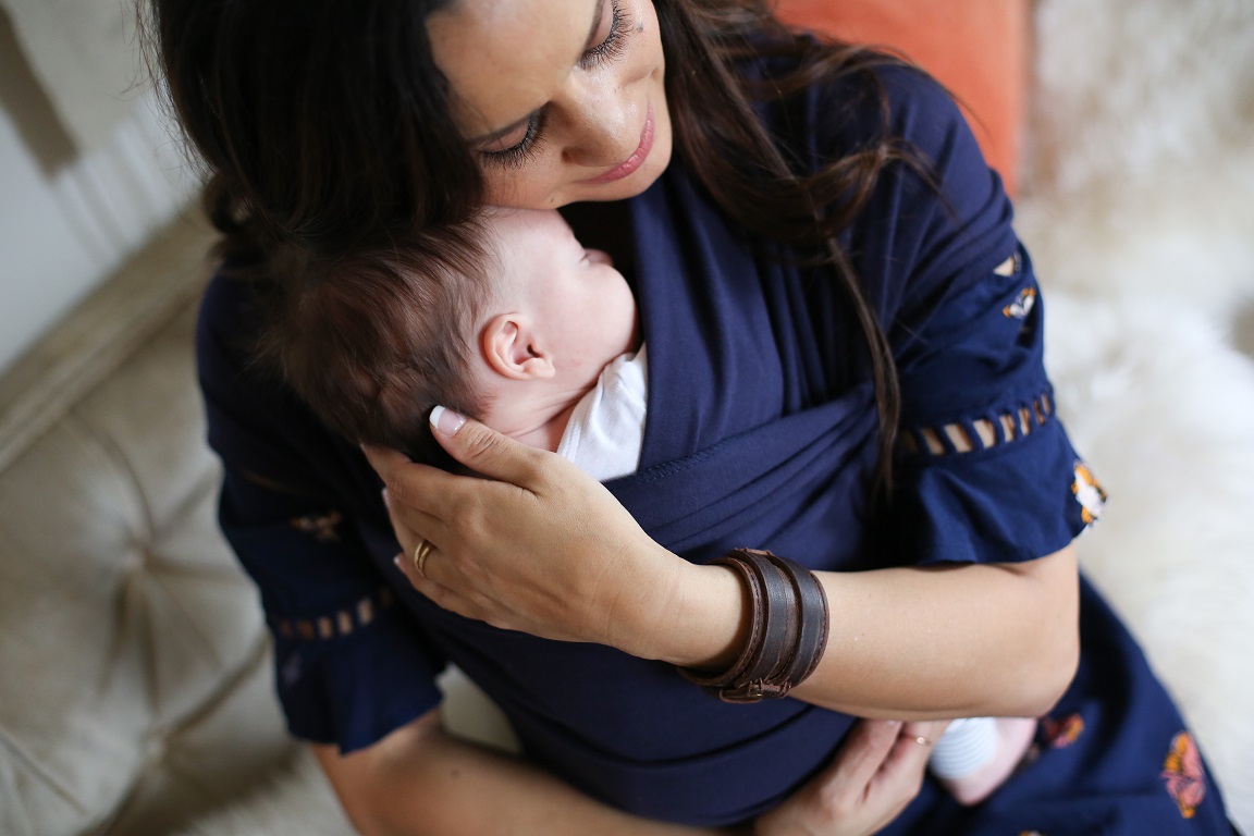 Kangura portabebés Fular elástico portabebé Boba Wrap Navy blue