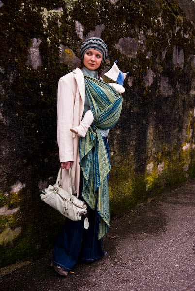 Kangura portabebés Fular portabebé Ellevill Zara Lemongrass