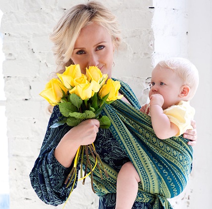 Kangura portabebés Fular portabebé Ellevill Zara Lemongrass