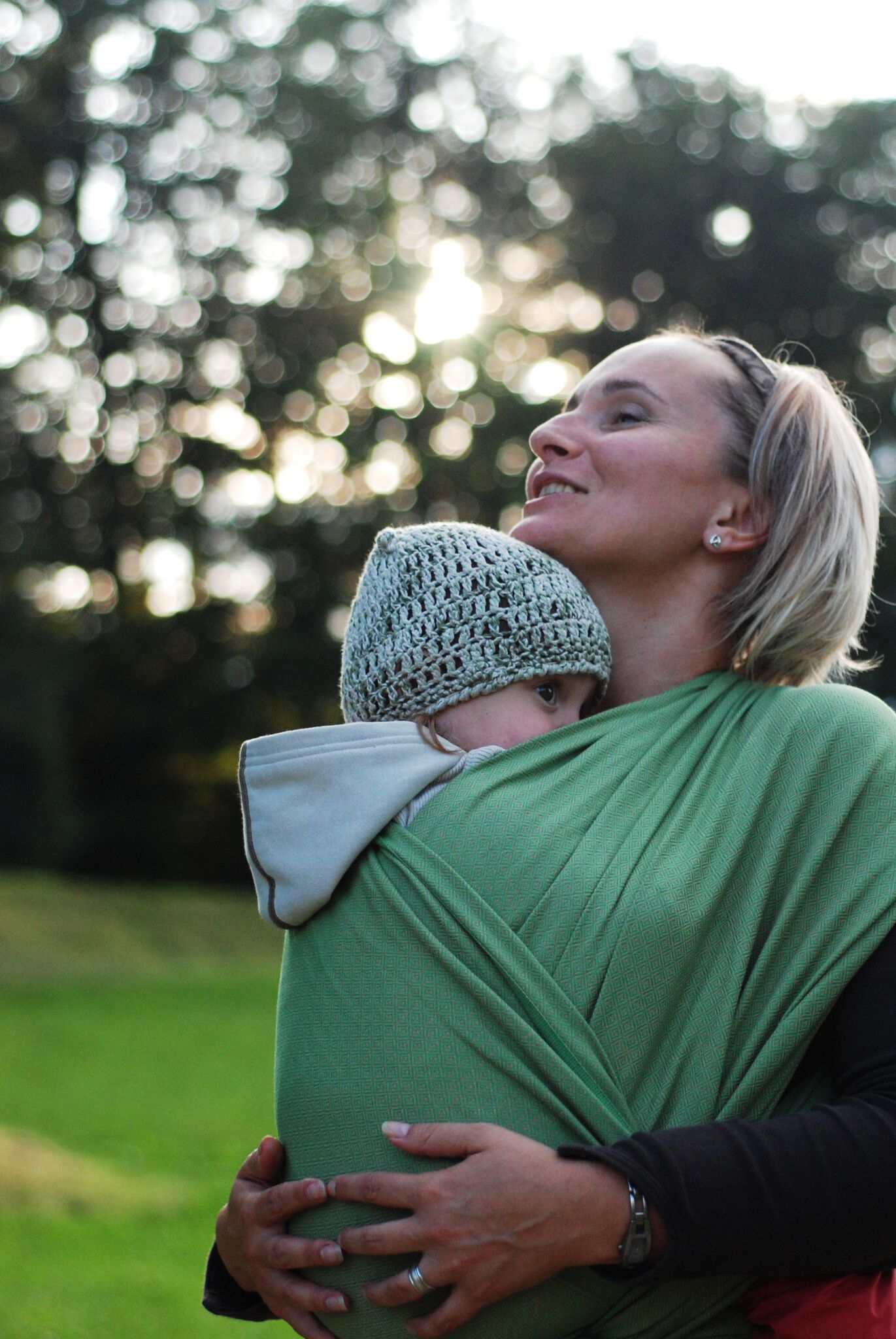 Kangura portabebés Fular portabebé Storchenwiege Leo Verde