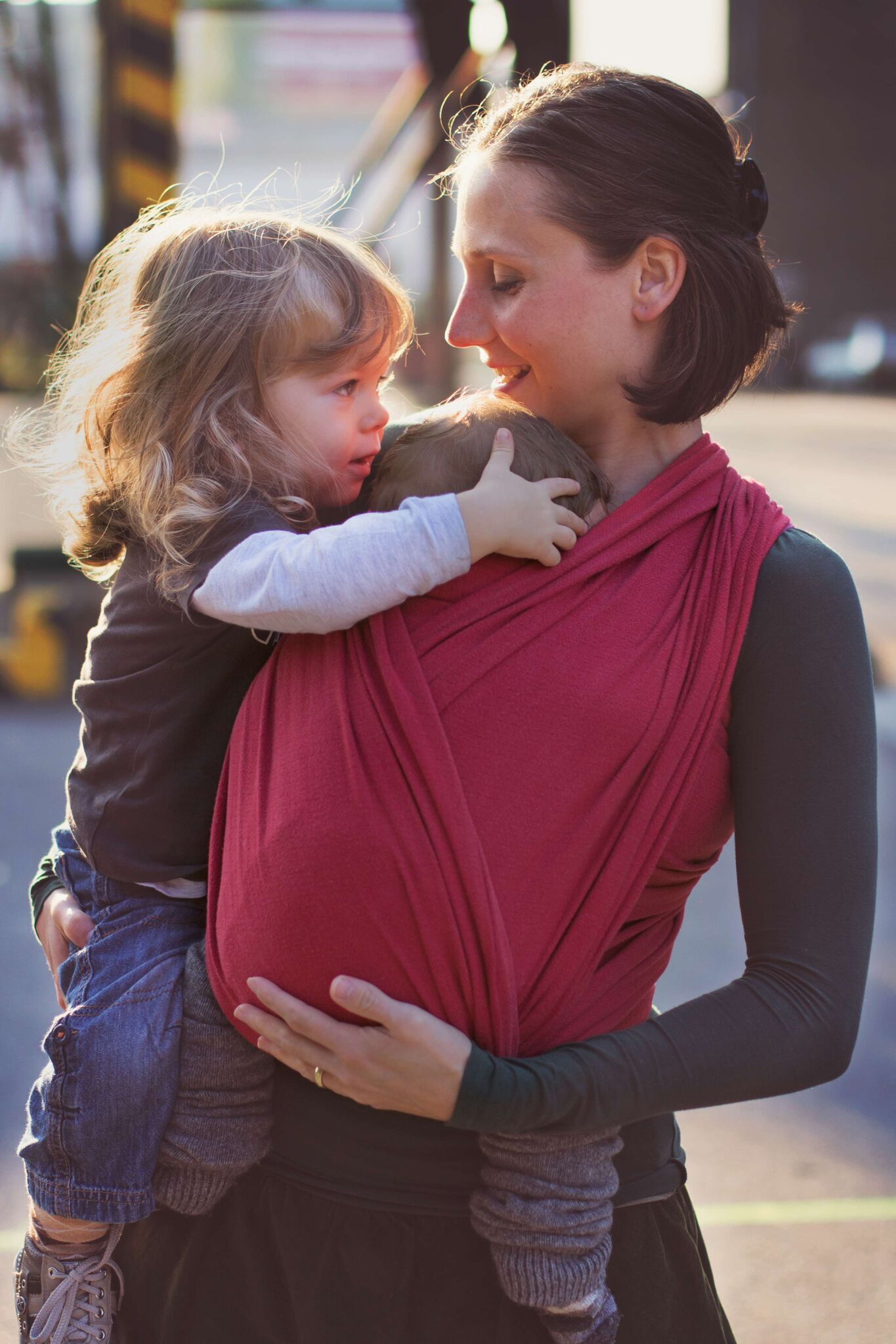 Kangura portabebés Fular portabebé Storchenwiege Leo Rojo