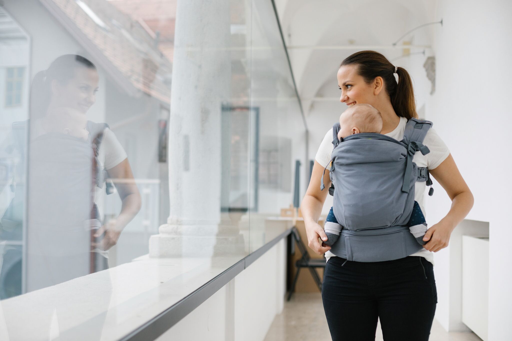 Kangura portabebés Mochila Evolutiva Portabebé Boba X Grey