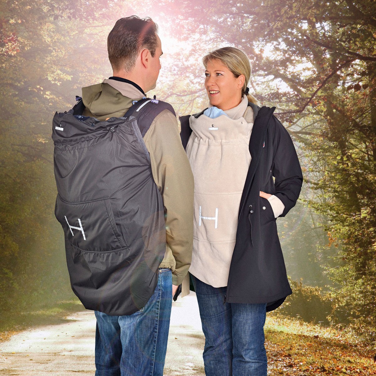 Kangura portanadons Cobertor de porteig 3 en 1 Hoppediz Beige