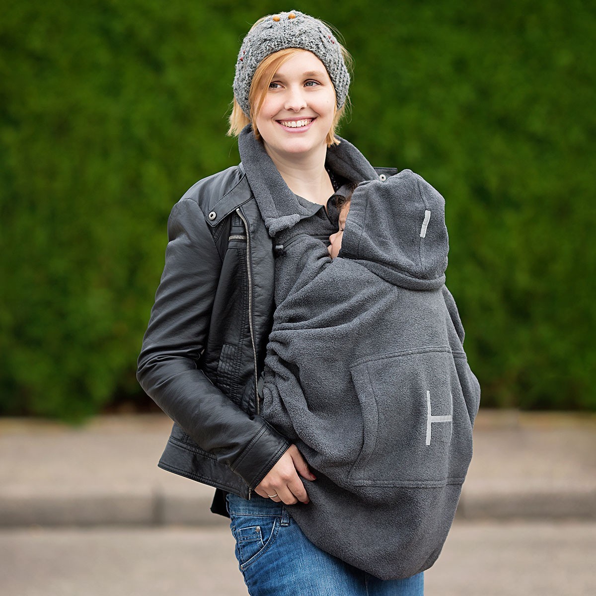 Kangura portanadons Cobertor de porteig polar Hoppediz Gris