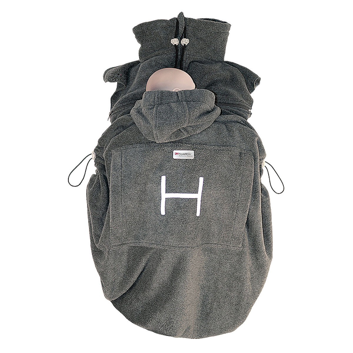 Kangura portanadons Cobertor de porteig polar Hoppediz Gris