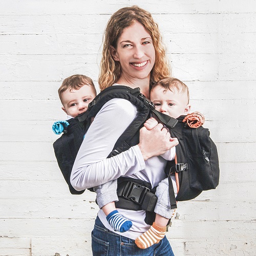 Kangura portabebés TwinGo Mochila Portabebés 3en1 Gemelar / Tándem Original Black