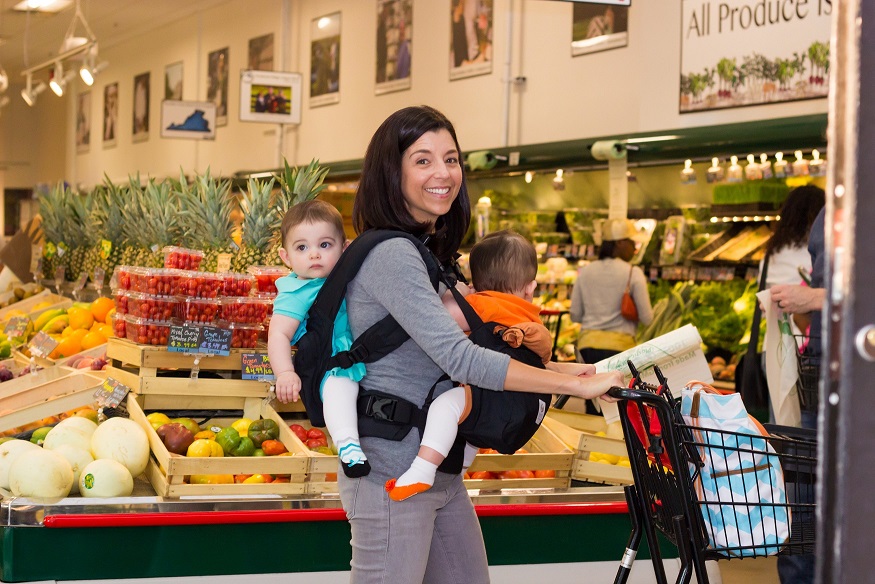 Kangura portabebés TwinGo Mochila Portabebés 3en1 Gemelar / Tándem Original Black